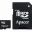 Micro SD memorijska kartica APACER kapaciteta 2GB, retail RoHS (MBL) sa adapterom za SD (AP2GMCSD-R)