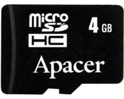 Apacer-MicroSDHC-AP4GMCSH4-RA